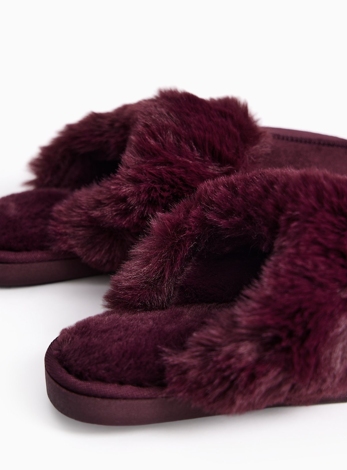 Mulberry Fur Trim Microfibre Mule Slippers S - Image 3 thumbnail